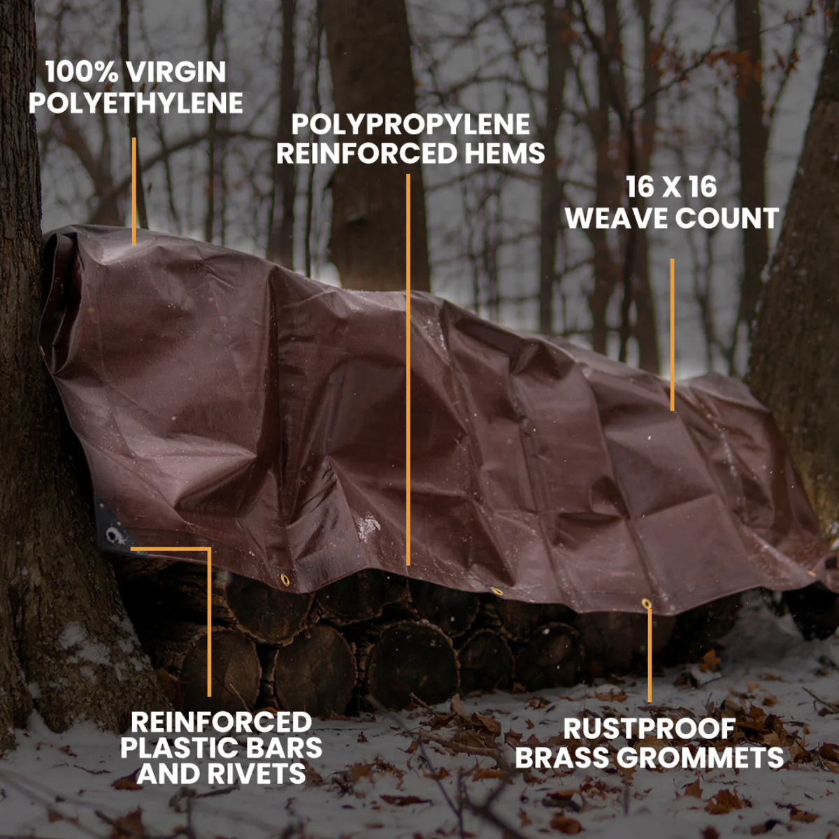 4' x 20' Super Heavy Duty Poly Tarp - Image 3