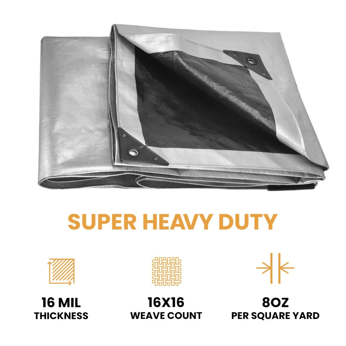 4' x 20' Super Heavy Duty Poly Tarp - Image 10