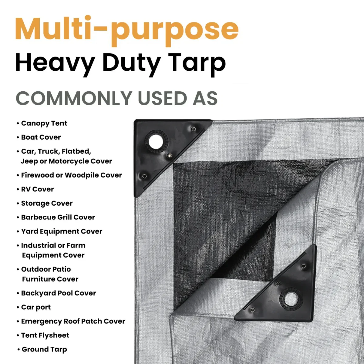 4' x 20' Super Heavy Duty Poly Tarp - Image 11