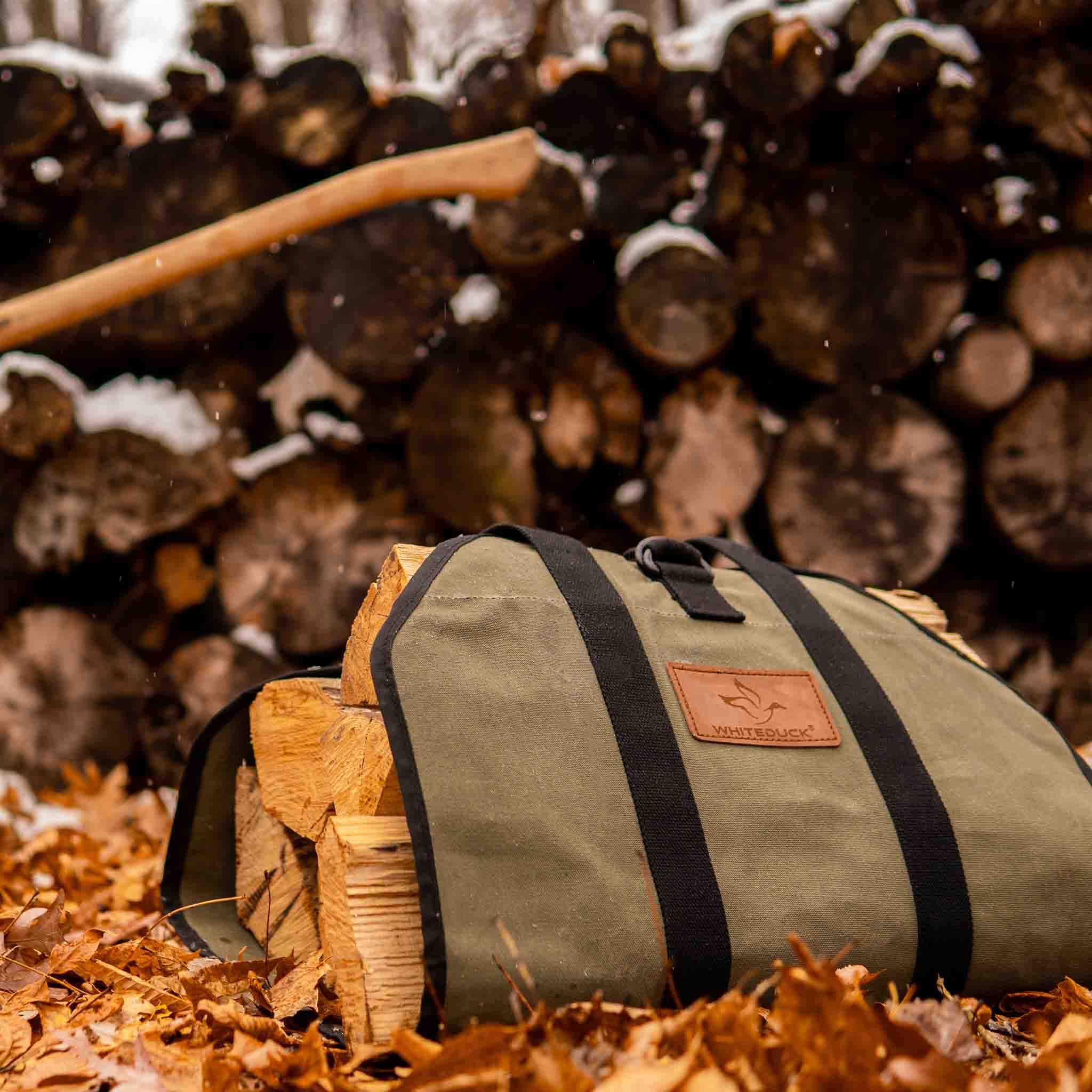 Diamond Shape Canvas Firewood Log Carriers - Image 11