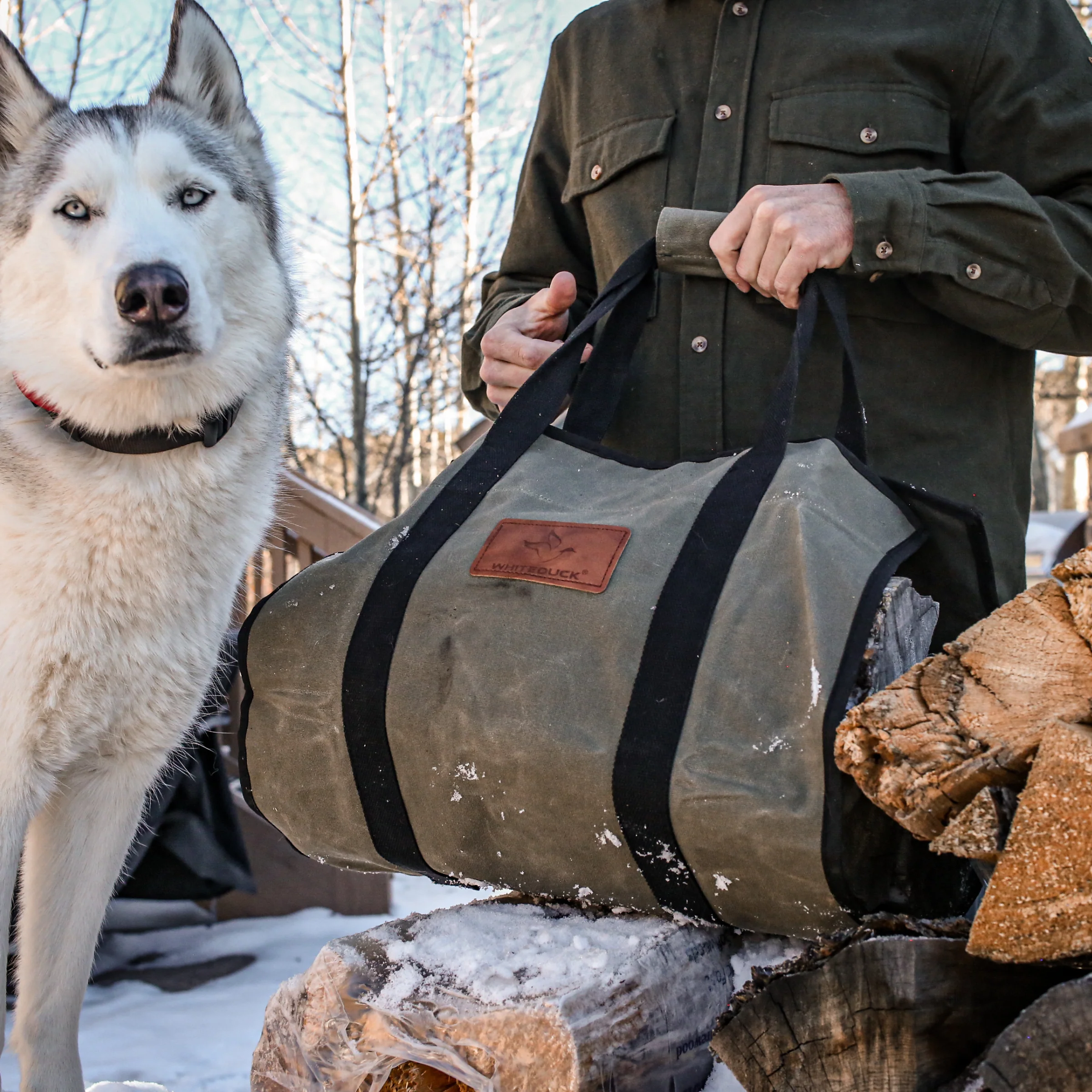 Rectangle Canvas Firewood Log Carriers - Image 13