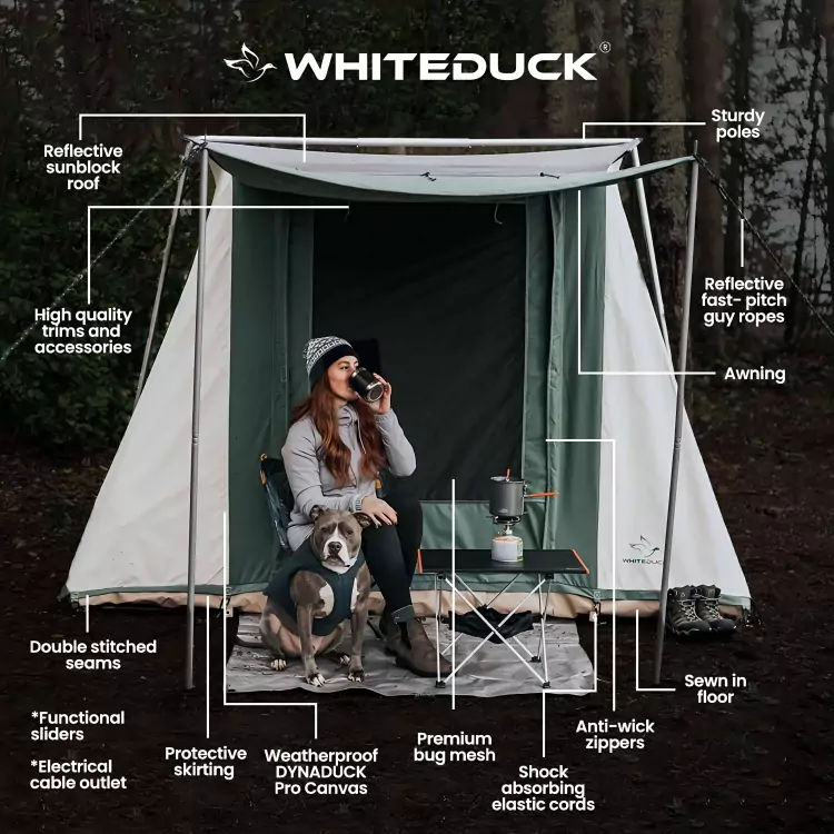 7'x9' Prota Canvas Cabin Tent, Deluxe - Image 4